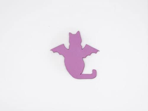 Halloween Cat with Bat Wings 266-H495 - 3D Cookie Cutter Silhouette