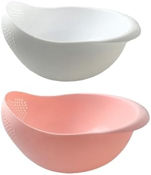 2-in-1 Rice Colander VegetableFruit Cleaning Basket Sturdy Kitchen Tool