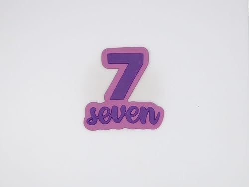 Seven Worded Number 266-J138 Artisan 3D Plastic Cookie Cutter Set