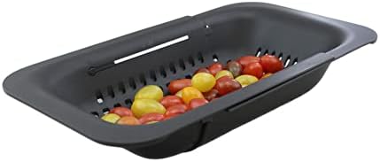 Durable Collapsible Plastic Colander for Kitchen Use
