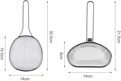 SS Colander with Grip Handle Premium Mesh Strainer for Kitchen Uses
