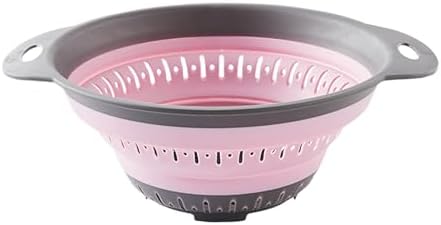 JOYO Collapsible Colander Strainer Silicone with Handle Kitchen Essential