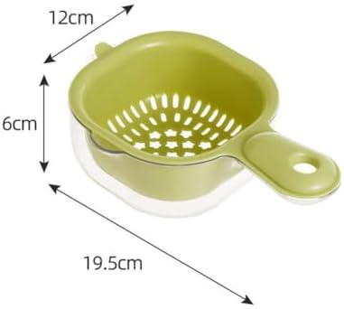 Fruit Strainer Dual-Layer Colander with Handle Kitchen Gadget for