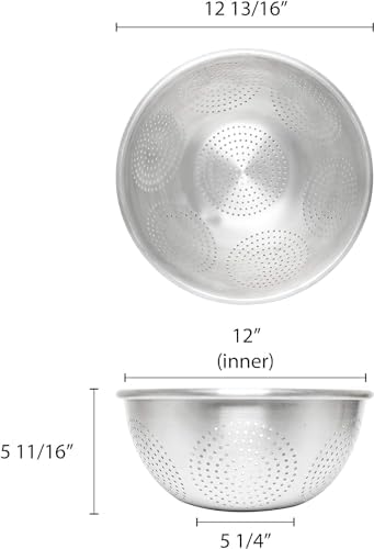 TrueCraftware 12 Qt Heavy-Duty Aluminum Colander