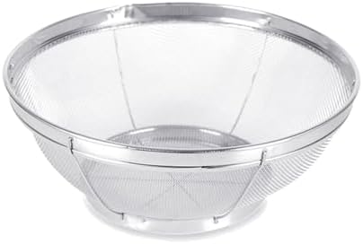 Stainless Steel Rice Sieve Bowl Fine Mesh Strainer Silver Colander