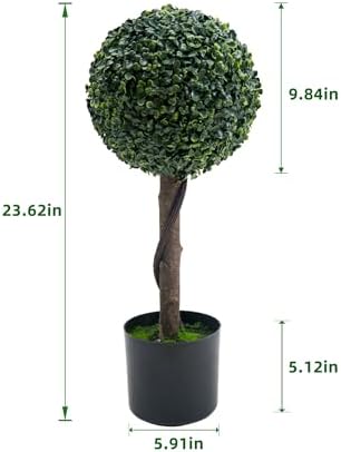 Topiary Trees Artificial Outdoor Set of 2 24