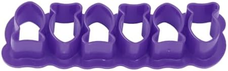 5pcs Fish Cookie Cutters for Baking Mini Treats Purple