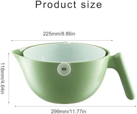 GOLOVENLD Kitchen Strainer with Handle and Double Layer Design