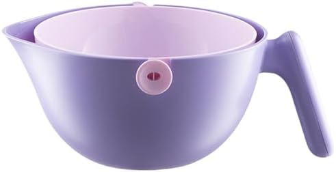 GOLOVENLD Kitchen Strainer with Handle and Double Layer Design
