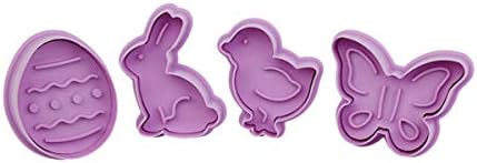 Mini Easter Cookie Cutters with Spring Ejection Set of 4