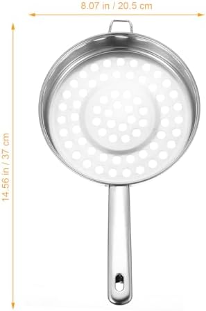 Hemoton Stainless Steel Colander with Long Handle