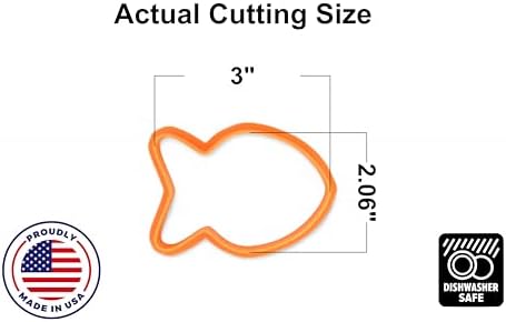 SweetStories - 3-inch Goldfish Cookie Cutter Made in USA Dishwasher-Safe