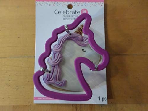 Celebrate It Grippy Plastic Unicorn Cookie Cutter 35x425