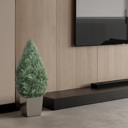 Set of 2 Artificial Cedar Topiary