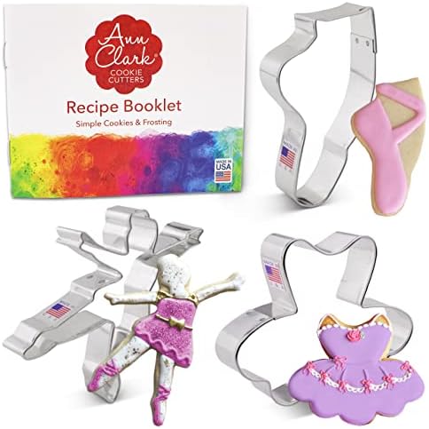 Ann Clark Ballet Dance Cookie Cutters 3-Piece Set