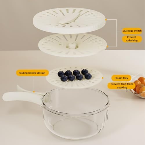 Collapsible Handle for Fruit Washing and Veggie Cleaning