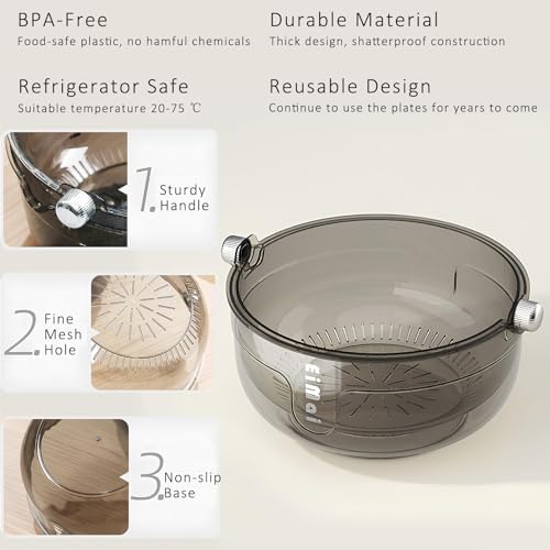 AlwaysU 9 Quart Kitchen Colanders Set