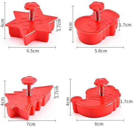 festive Christmas Cookie Cutter Set 4-Pack