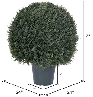 24 Artificial UV-Resistant Cypress Topiary Ball