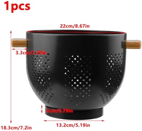 Antrader Metal Colander with Wood Handle