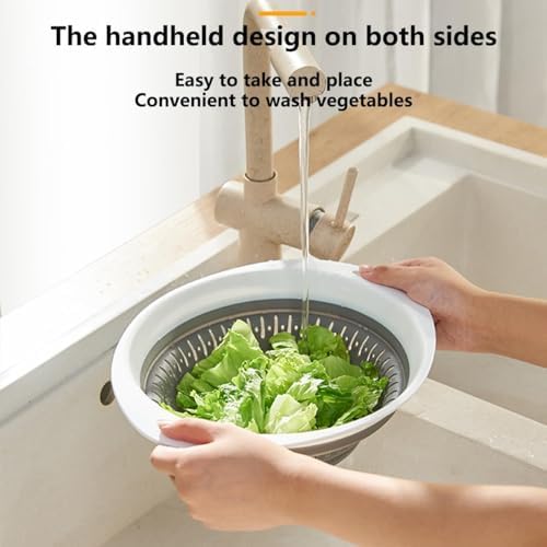 Collapsible Silicone Colander and StrainerEasy to Use Kitchen Essential