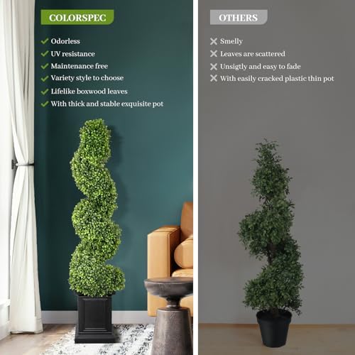 Boxwood Spiral Topiary Set of 2 35ft Tall
