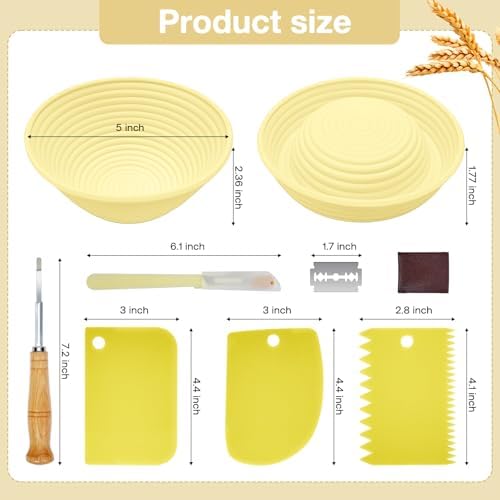 Premium Silicone Sourdough Baskets Set