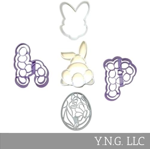 Fun Set of 5 Cookie Cutters for Baking and Play