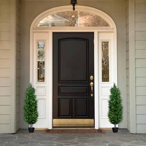 UNADRA Artificial Cedar Topiary 4FT Set of 2