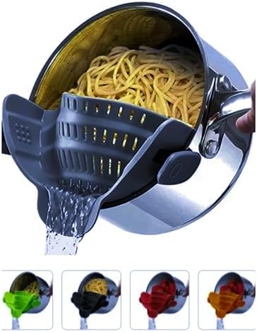 Adjustable Silicone Pot Strainer for Kitchen Use