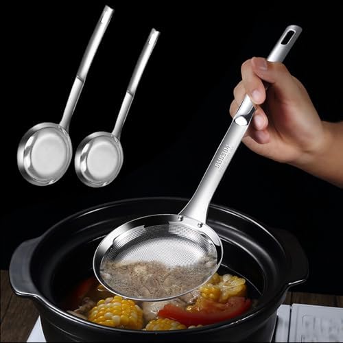 Stainless Steel Fine Mesh Colander with Handle 2PCS