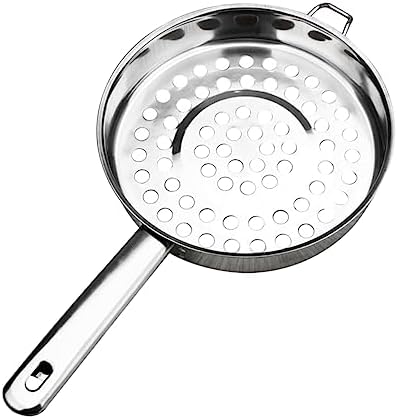 GRIRIW Large Hole Strainer Spoon for Noodles and Fish
