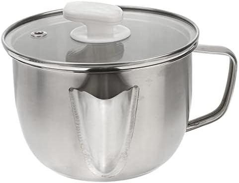 Garneck Stainless Steel Grease Bowl Anti-Scald Overflow-Free