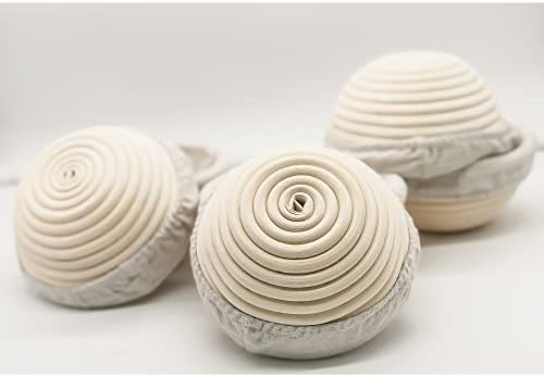 6 PCS Natural Rattan Banneton Proofing Baskets for Bread Baking