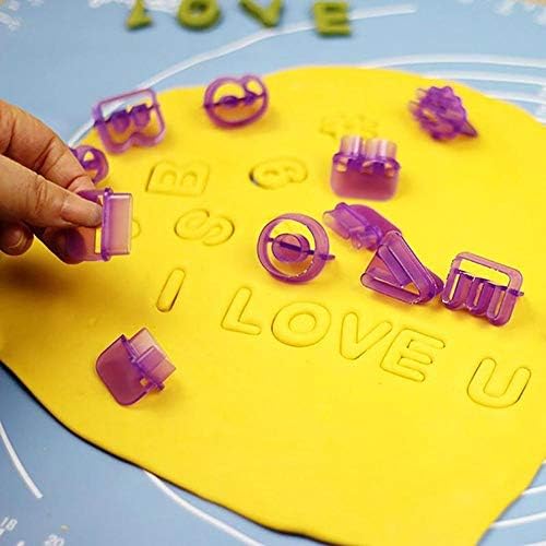 DIY Baking Cookies Set of 40 Replacement Square Letter Fondant Molds