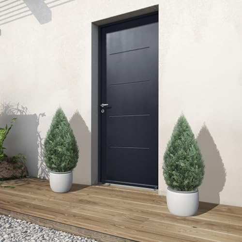 Set of 2 Artificial Cedar Topiary