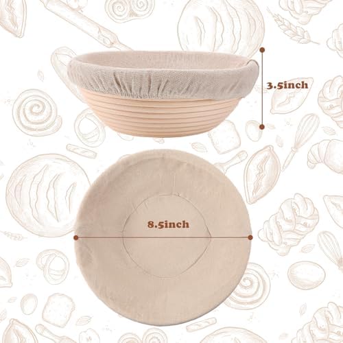 Artisan Sourdough Bread Proofing Basket Set