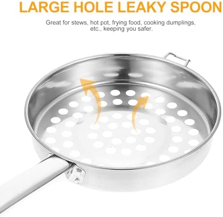 Hemoton Stainless Steel Colander with Long Handle