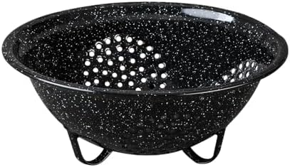 Efficient stainless steel colander with large holes for easy drainage