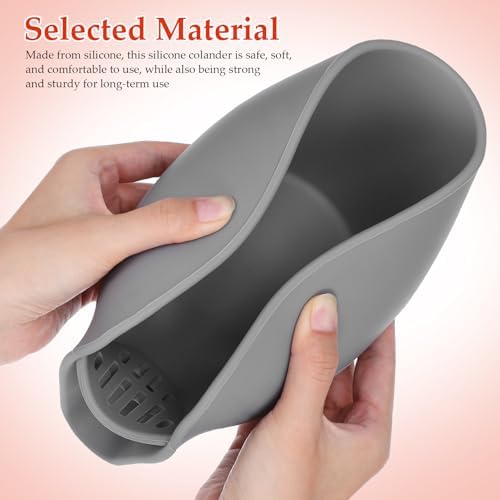 Silicone Drainer Basket with Spout for Kitchen Essential