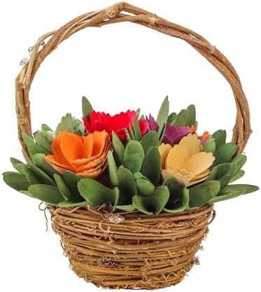 Vibrant Multi-Color Artificial Floral Basket