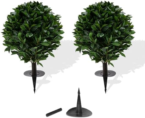 24 Outdoor Artificial Topiary Gonuien Evergreen Shrub Set