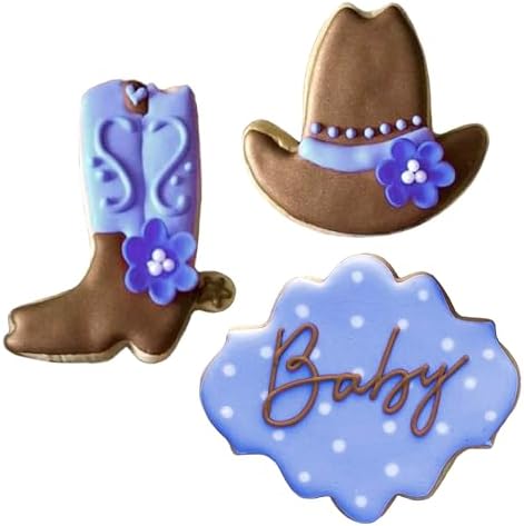 CowboyCowgirl Cookie Cutters 3-Pc Set Made in USA Wild West Baking Fun