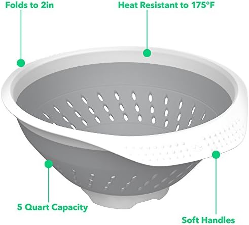 Vremi 5-QT Collapsible Silicone Colander