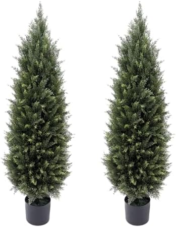 Realistic 48 Artificial Cedar Outdoor Topiaries
