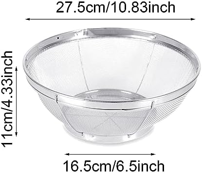 Stainless Steel Rice Sieve Bowl Large Mesh Strainer