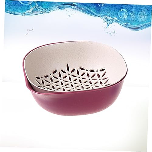 CIYODO Red Kitchen Colander with Washing Bowl