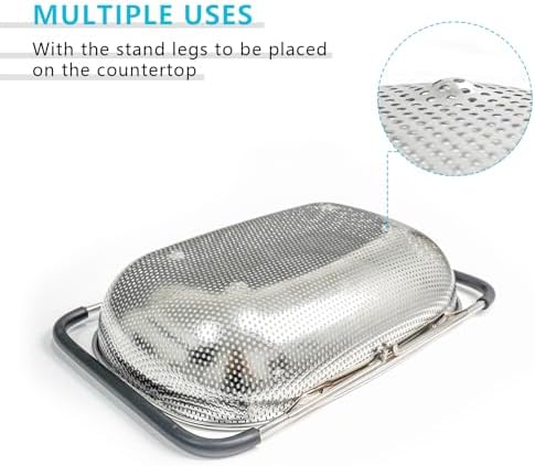 REDANT Expandable Colander Effortlessly Strains Wet Ingredients