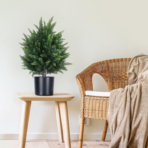 2165 Artificial Cedar Topiary Ball Tree Set of 2