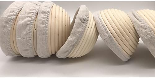 6 PCS Natural Rattan Banneton Proofing Baskets for Bread Baking